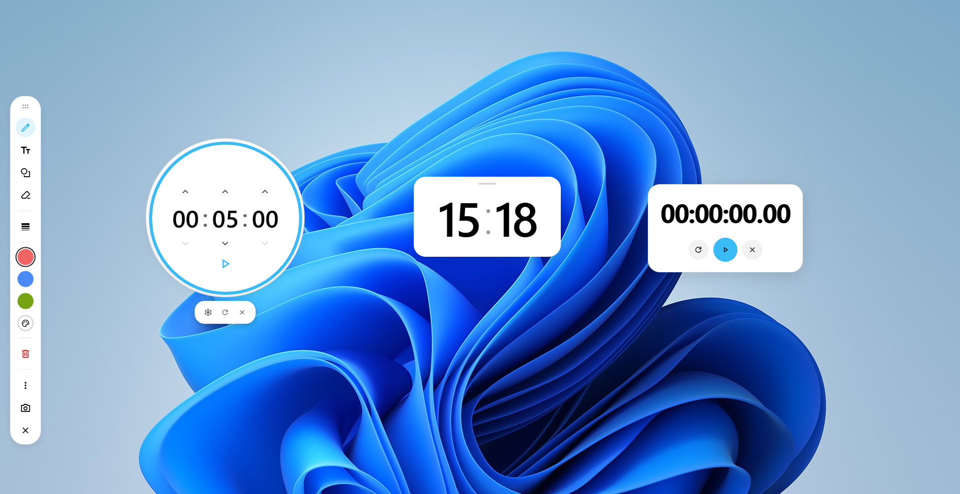 Productivity Widgets on Canvas